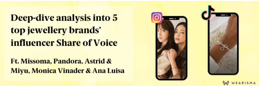 Deep-dive analysis into 5 top jewellery brands’ influencer Share of Voice
