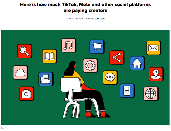 Image taken from Digiday article with WeArisma CEO Jenny Tsai. A cartoon girl sits on a chair surround by open browsers.