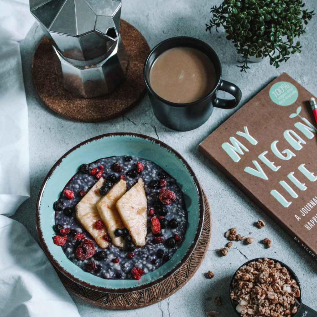 Vegan influencer flat lay
