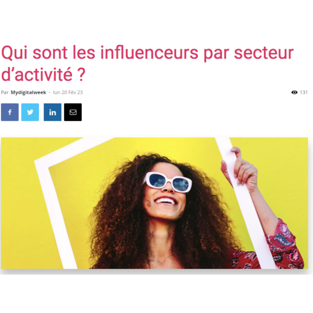 WeArisma in the French Press showcasing the 2022 Influence Barometer France