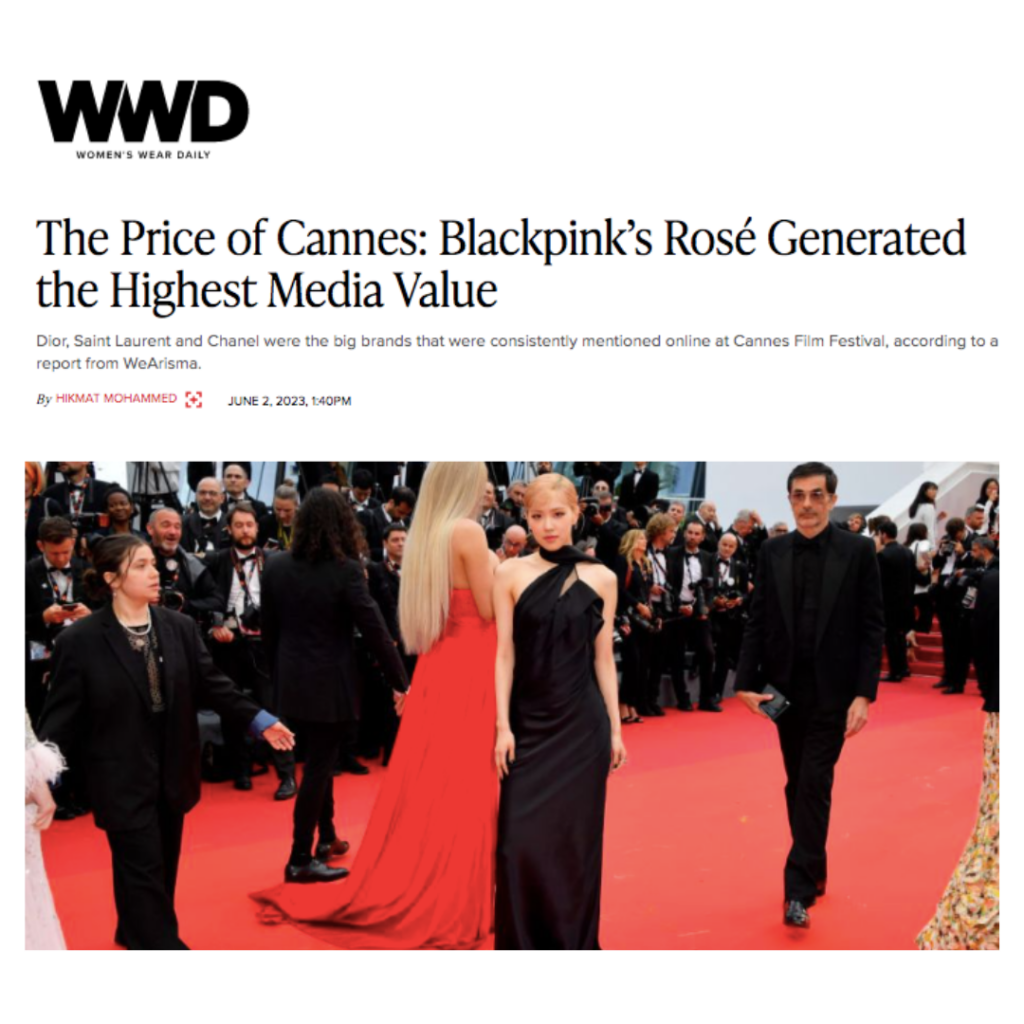 WeArisma in WWD on the Cannes Film Festival and the most successful luxury brands 