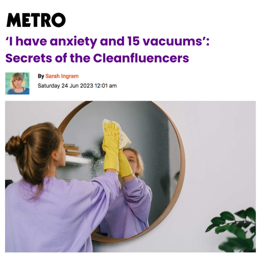 WeArisma in Metro on British Cleanfluencers 