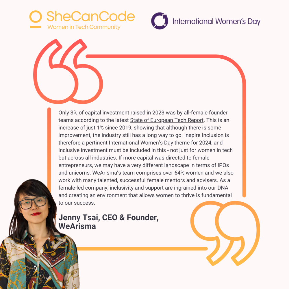 WeArisma CEO in SheCanCode Celebrating This IWD’s Theme: Inspire Inclusion